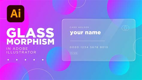 How To Create Glass Morphism Card Glass Effect Tutorial Trendy Design Adobe Illustrator