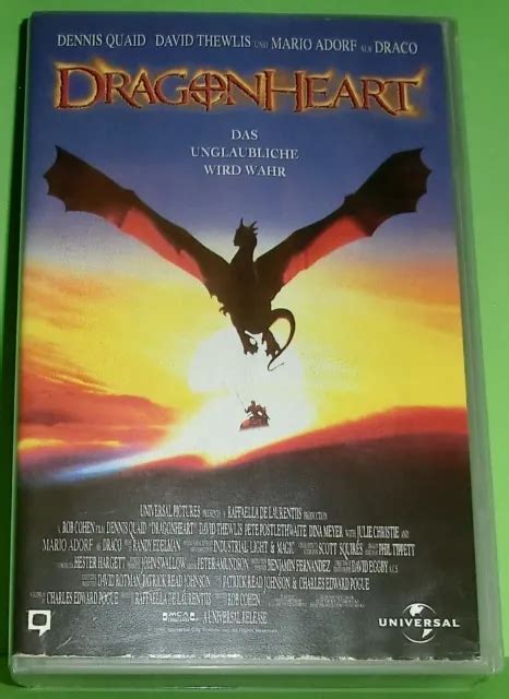 DRAGONHEART VHS KASSETTE 1996 Dennis Quaid David Thewlis Mario