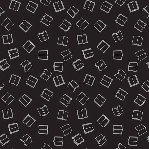 Book Minimal Seamless Outline Pattern Vector Background Stock Vector