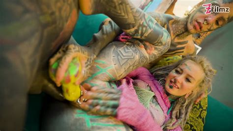 Tattooed Model Nahluu Doing Her First Porn