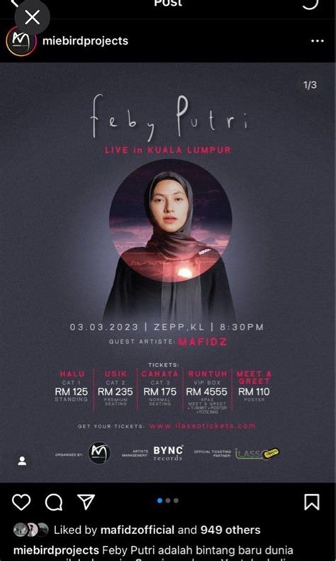 Feby Putri Live In Kl Tickets Vouchers Event Tickets On Carousell