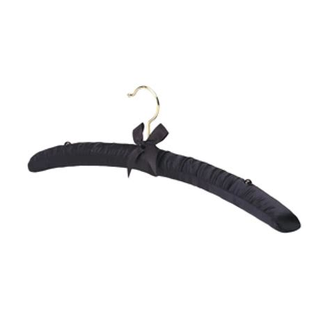 Black Satin Padded Hangers Box Of Shoulder Beads