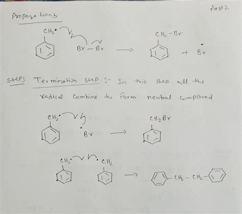 Solved What Is The Free Radical Bromination Mechanism Of Toluene