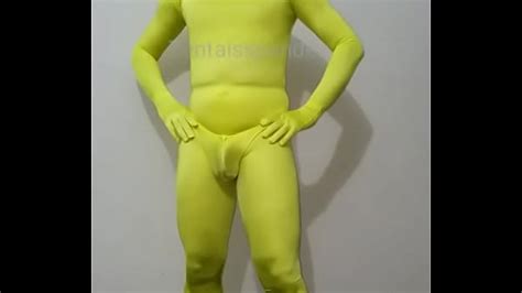 Zentai Man Zentai Yellow Dress Zentaisspandex Skin Tight Dress Zentai