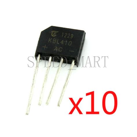 10 pcs KBL410 Bridge Rectifier Gleichrichter 1000V AC change DC 4A KBL ...