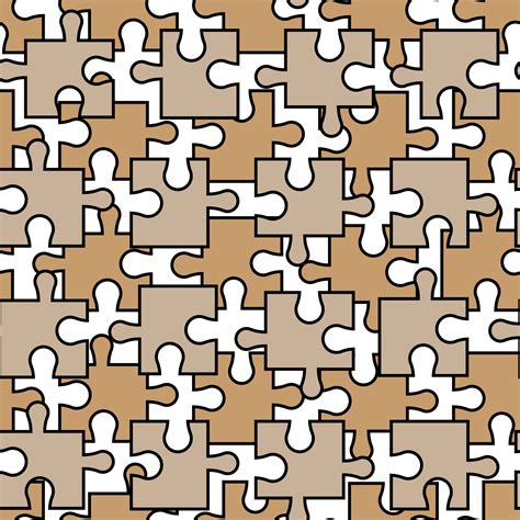 Puzzle piece shape seamless pattern. Simple doodle background. Fashion ...