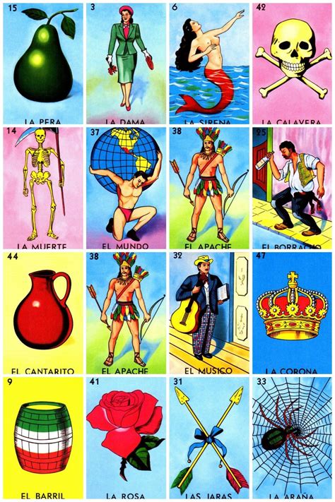 Printable Loteria Cards The Complete Set Of Tablas Printable Digital