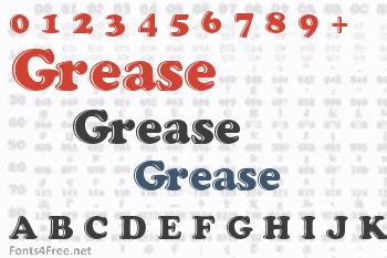 Grease Font Download - Fonts4Free