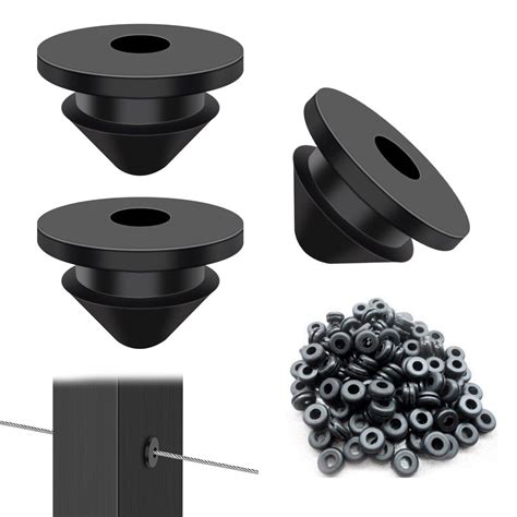 300Pack Cable Railing Rubber Grommets Black 1 8 Cable Railing Kit