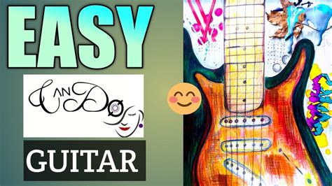 How To Draw An Electric Guitar Step By Step For Beginners Easy Guitar Drawingගිටාරයmultimedia