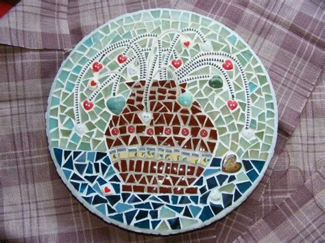 Букет сердец. Витражное стекло, пуговицы, битая посуда. | Mosaic ...