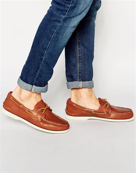 Lyst - Sperry Top-Sider Topsider Leather Boat Shoes in Brown for Men