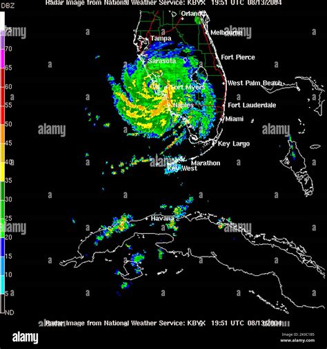 Vistas Por Satélite Y Radar Del Huracán Charley Vistas Por Satélite Y