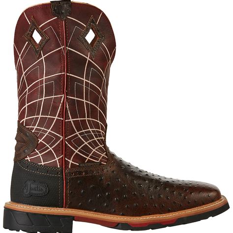 Justin Mens Derrickman Ostrich Eh Wellington Work Boots Academy