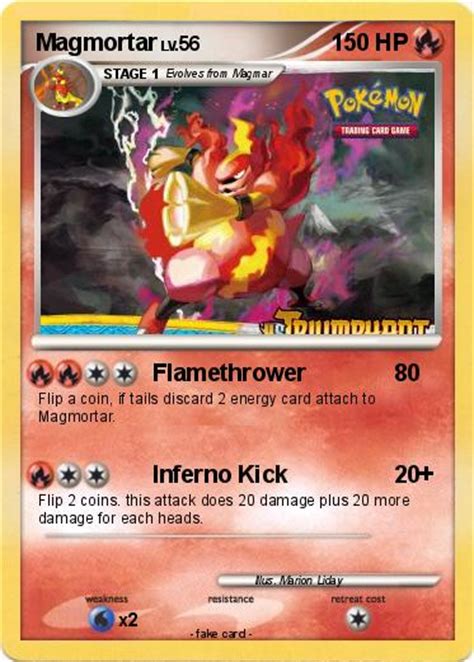 Pokémon Magmortar 34 34 - Flamethrower - My Pokemon Card