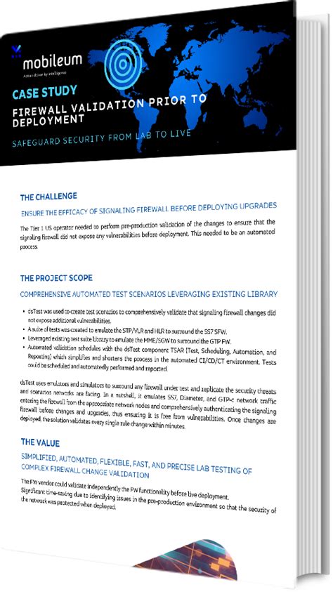 Case Study Firewall Validation Prior To Deployment