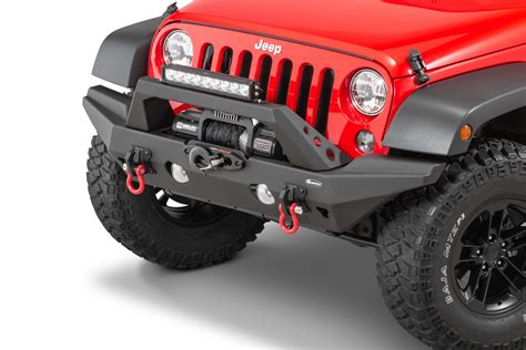 Quadratec Aluminum Brute Strength Winch Bumper For 07 18 Jeep Wrangler