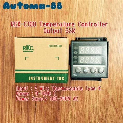 Jual REX C100 Out SSR Temperature Controller 0 1000C Thermocouple Type