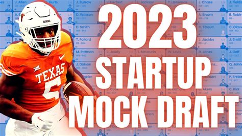 A 2023 Startup Mock Draft With Rookies Landing Spots YouTube