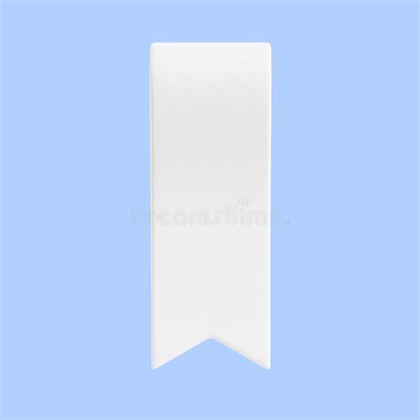 White Ribbon Banner D Render Illustration Simple Text Tag Or Label