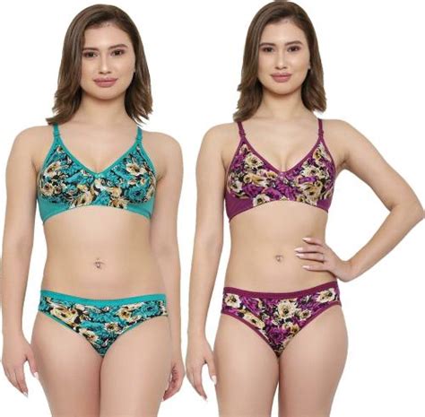 Tace Women Multicolor Floral Cotton Blend Pack Of Lingerie Sets Jiomart