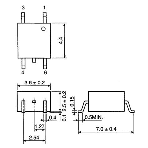 TLP161J 600V 10mA SMD Triyak SCR Çıkışlı Optokuplör Entegresi MFSOP6 4L