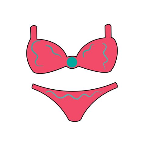 Fashionable Women Swimsuit Bikini Vector Icon Vector Art At Vecteezy