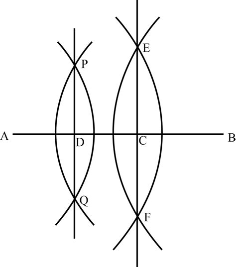 Draw a line segment AB and bisect it. Bisect one of the equal parts to ...