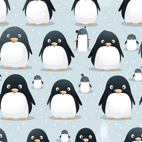 Premium Photo | Seamless Cartoon character of penguin