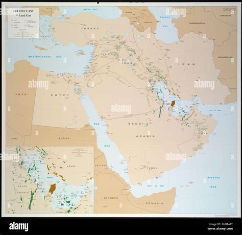 1993 cia middle east oil and gas map hi-res stock photography and ...