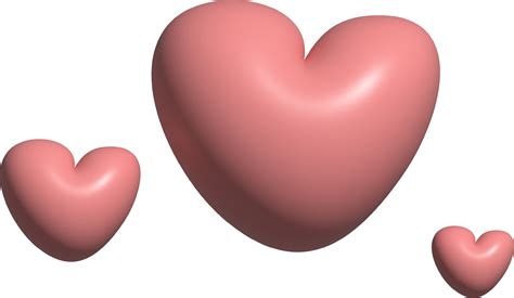 Aesthetic Cute 3d Heart Shape Decoration 11154607 Png