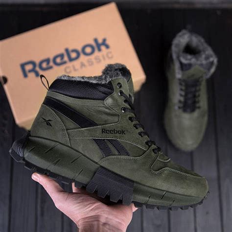 Мужские зимние высокие кроссовки Reebok, мужские утепленные теплые ...