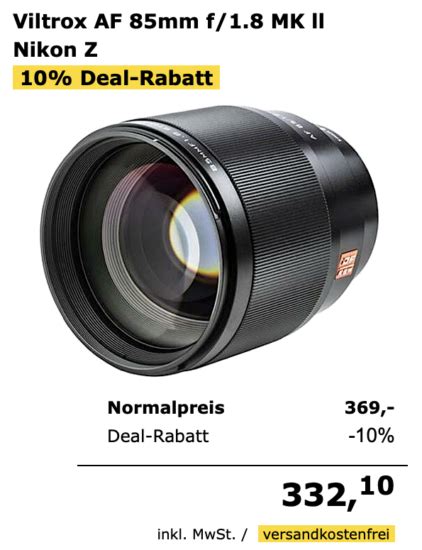 Deal Of The Day Off Viltrox Lenses In Germany Off Viltrox