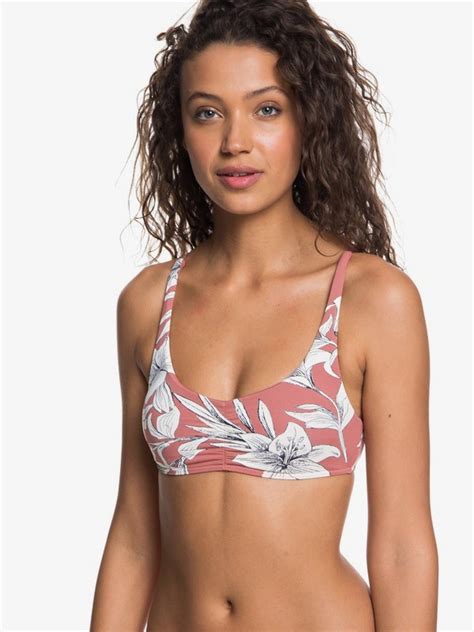 Softly Love Athletic Tri Bikini Top For Women Roxy