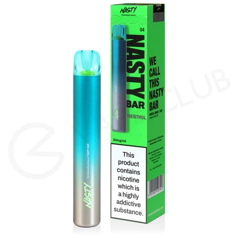 Menthol Nasty Bar Dx2 Disposable Vape 3 For £12