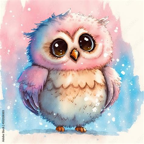 owl, baby owl Stock Illustration | Adobe Stock