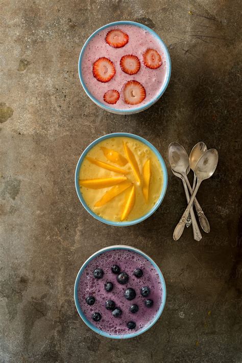 "Fruit Smoothie Bowls" by Stocksy Contributor "Jeff Wasserman" - Stocksy