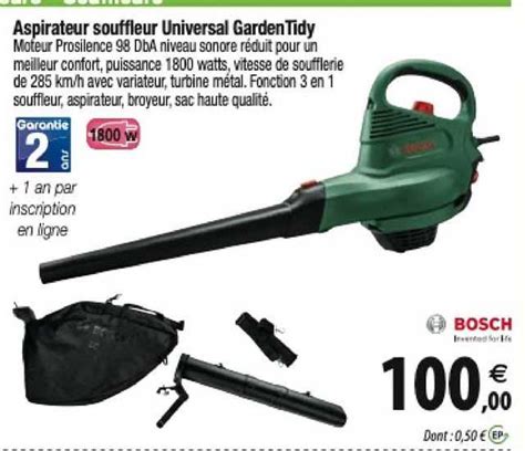 Offre Aspirateur Souffleur Broyeur Universal Garden Tidy Bosch