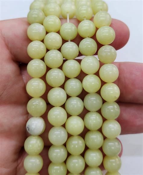 Conta Pedra Natural Jade Natural Mm Fio Elo