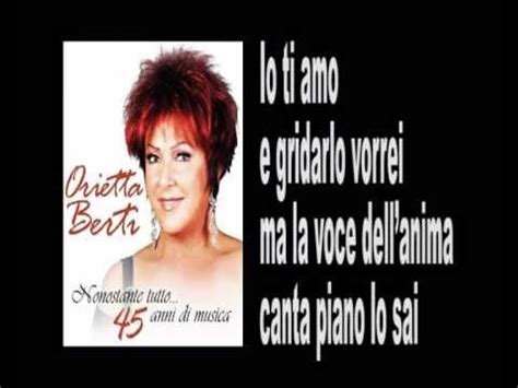 Orietta Berti Quando L Amore Diventa Poesia Lyrics Karaoke Avi