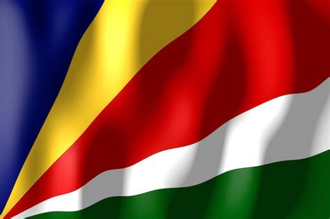 Premium Photo Seychelles Rippled Country Flag