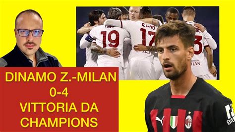 DINAMO ZAGABRIA MILAN 0 4 VITTORIA DA CHAMPIONS YouTube