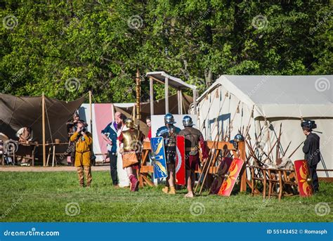 Historical Reenactment Of Boudica S Rebellion Editorial Photography