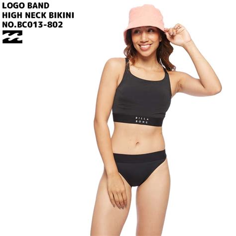 楽天市場22 BILLABONG ビラボン ビキニ LOGO BAND HIGH NECK BIKINI 水着 ハイネック レディース