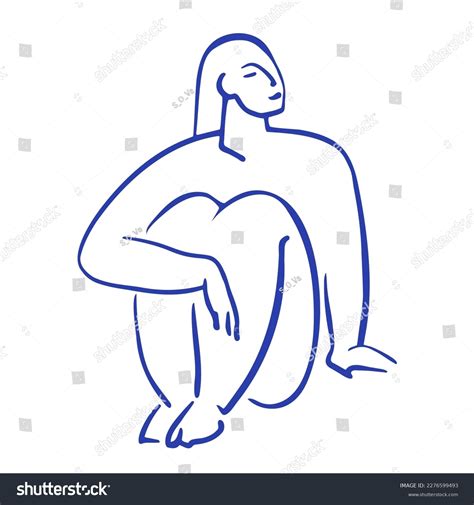 Nude Sitting Woman Plus Size Matisse Stock Vector Royalty Free Shutterstock