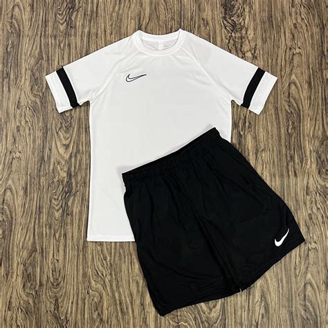 Conjunto Nike Dri Fit Academy Branco Preto Top Store