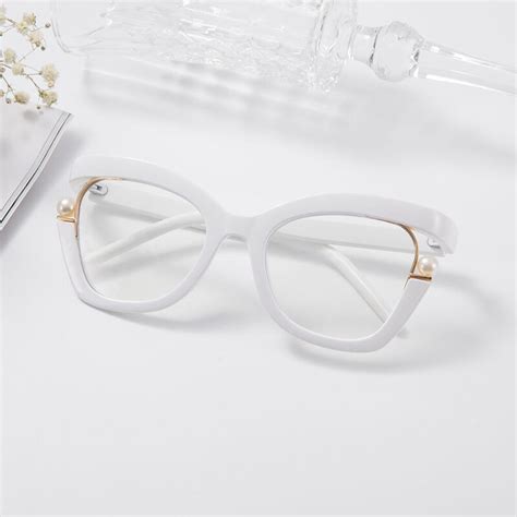 Halona Cat Eye White Glasses