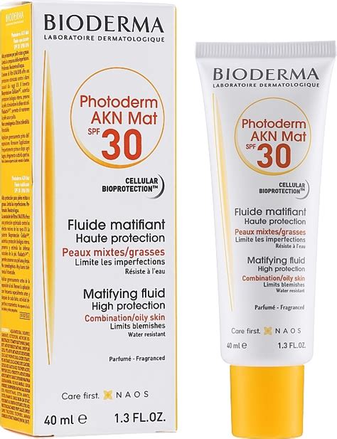 Sun Fluid Bioderma Photoderm Akn Mat Spf 30 Matifying Sun Fluid Makeupjp