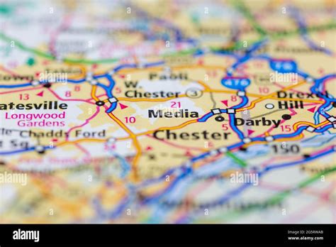 Media pennsylvania map hi-res stock photography and images - Alamy