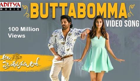 Viral Butta Bomma Song hits 100 Million Views on Youtube! "Telugu ...